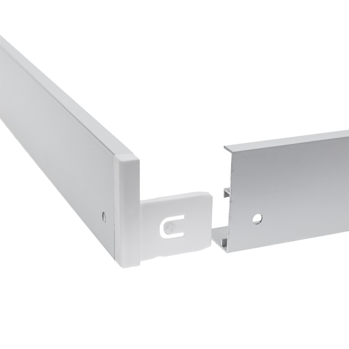 LED Panel Surface Mounting Kit 30x150cm 5cm White Aluminium