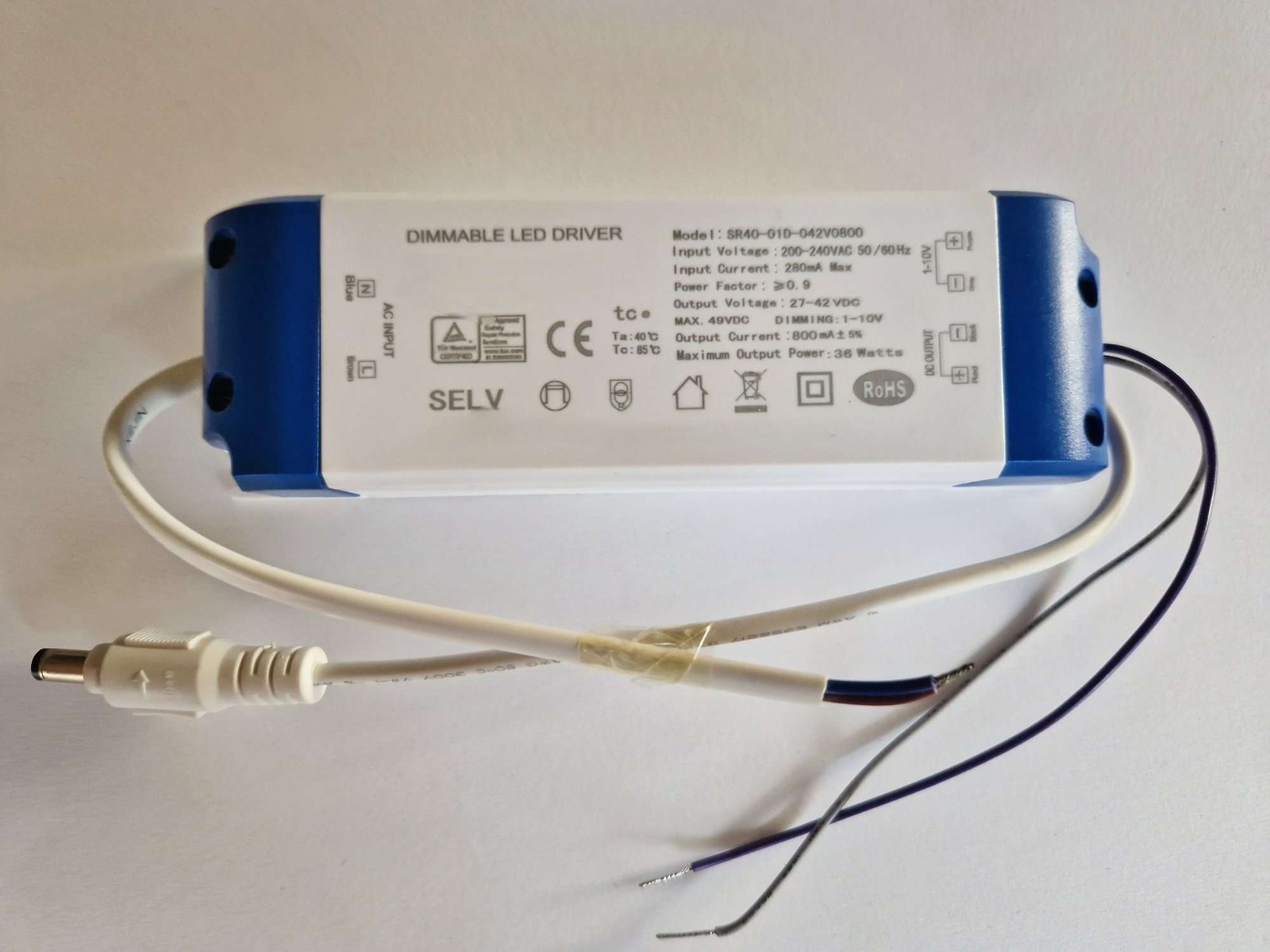 LED Driver dimmable 900mA 40 Watt 0-10 Volt