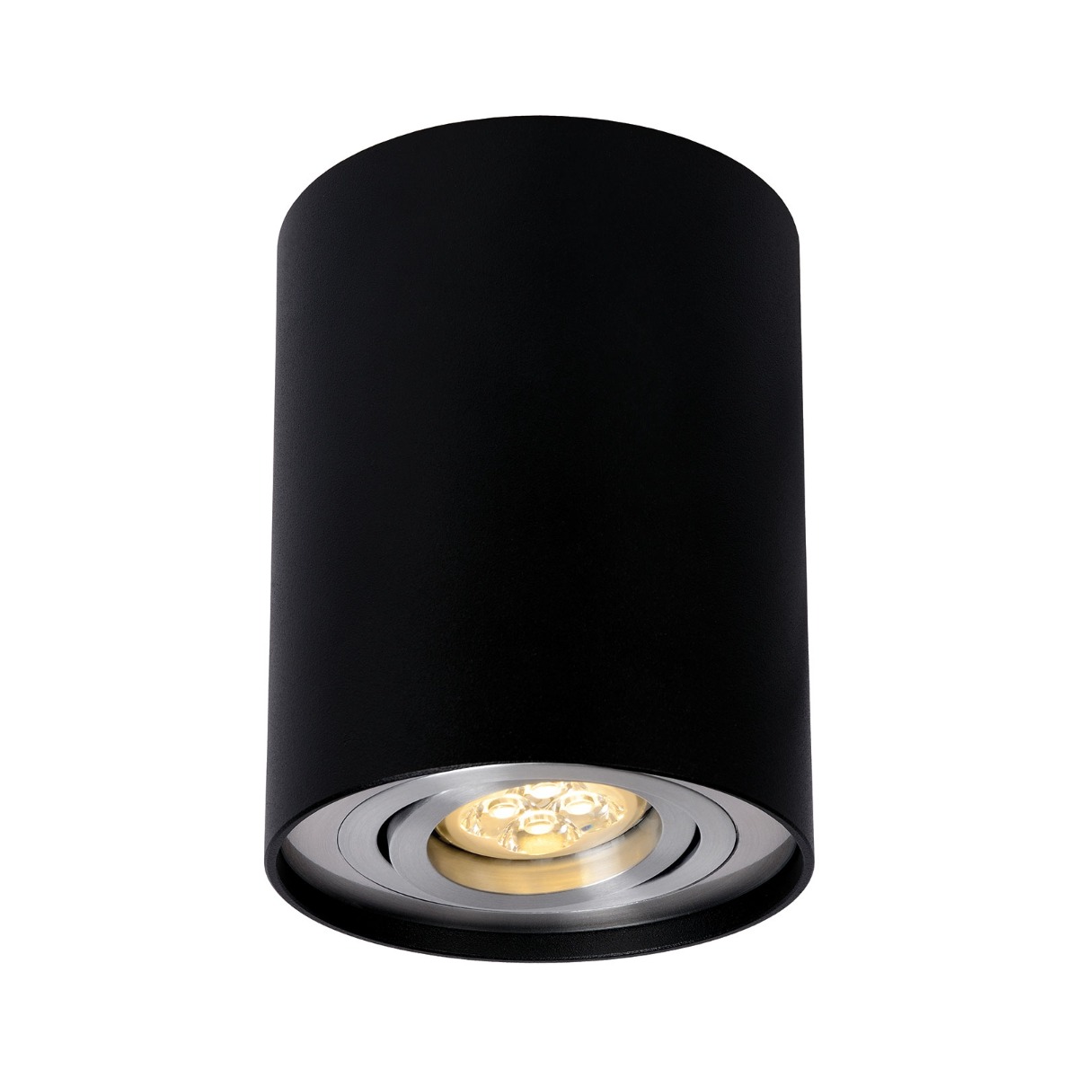 LED Spot GU10 K3000 Regulated eye Surface-Mounted Round Black IP20
