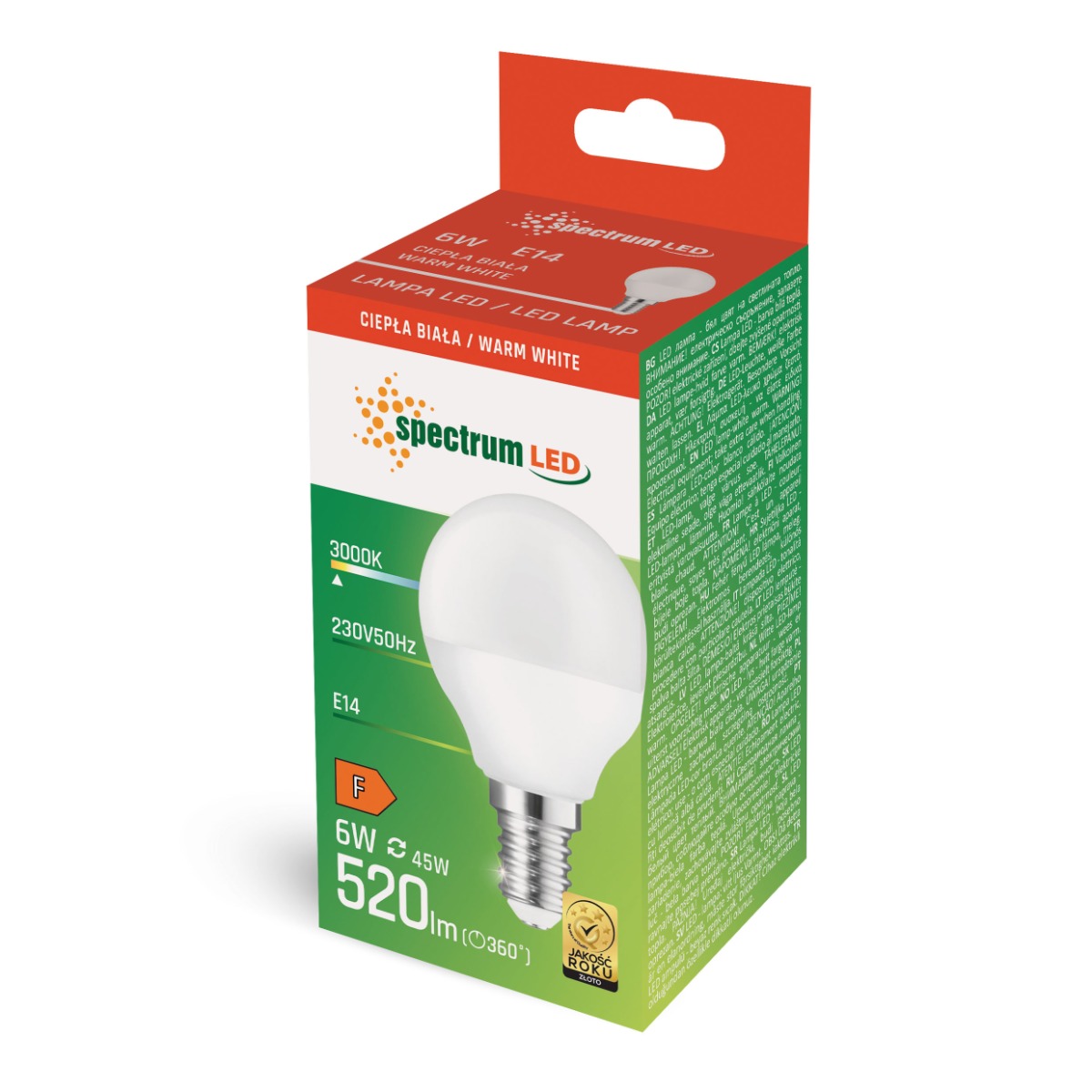 E14 LED Light Bulbs Teardrop Ball 6W 