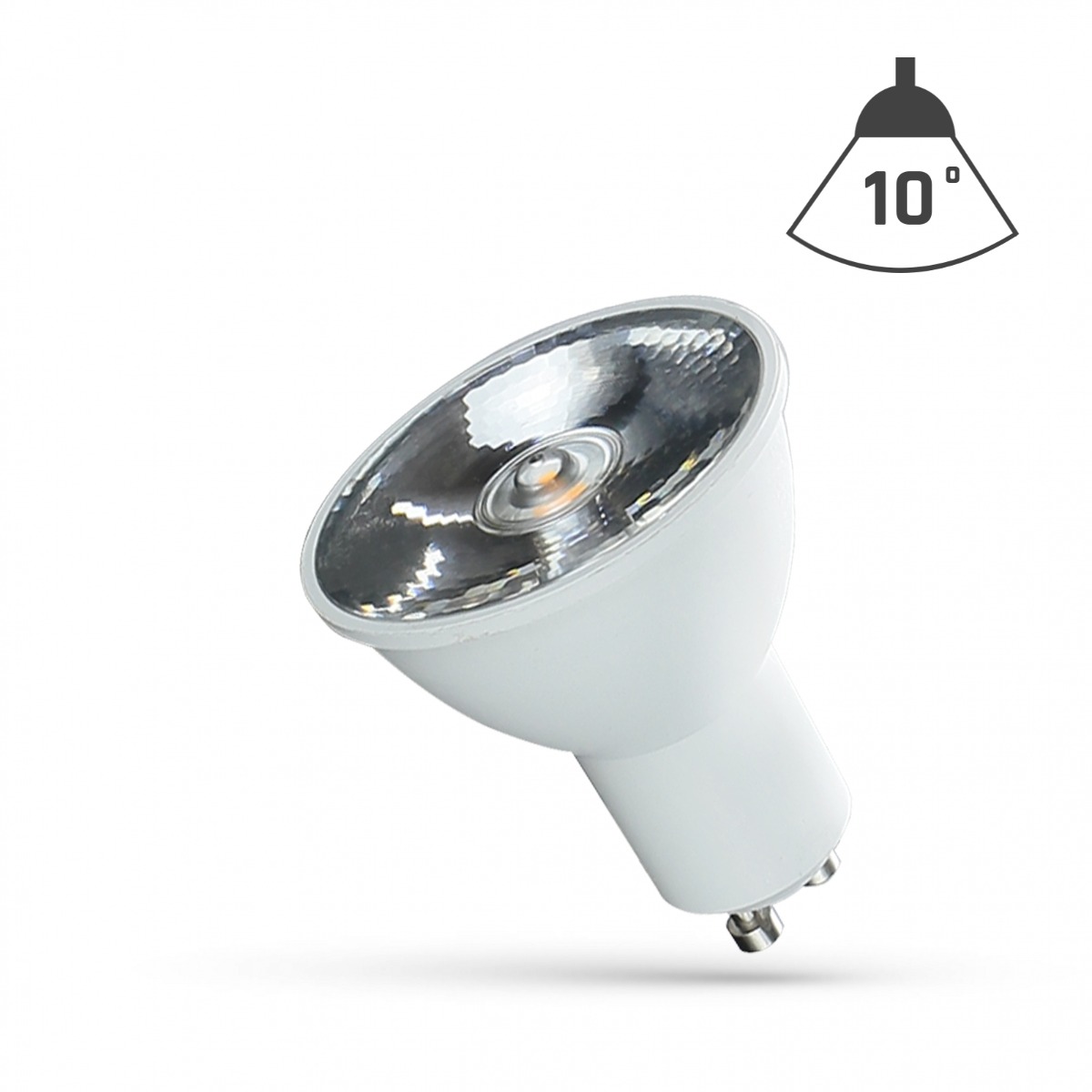 GU10 LED Light Bulb 6W with Lens 10° 