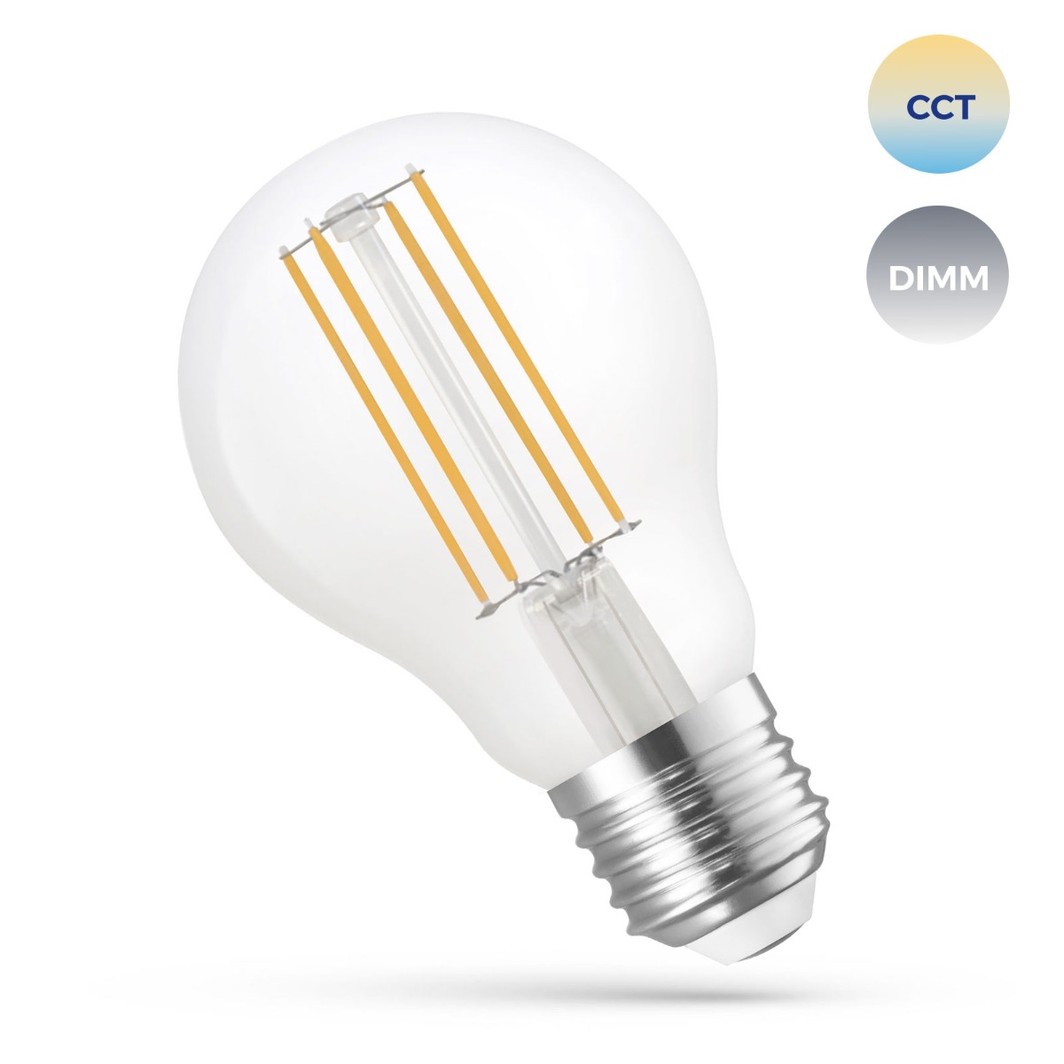 E14 Smart lamp A60 5W COG ( Chip on Glas )CCT+DIM Clear Wi-Fi 
