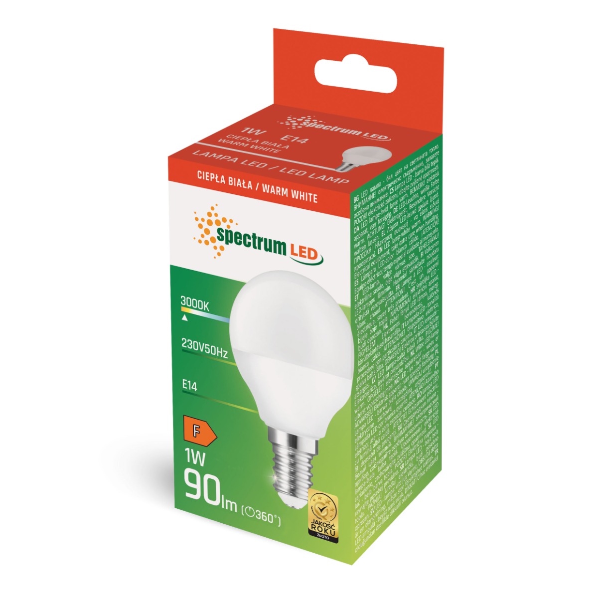 E14 LED Light Bulbs Teardrop Ball 1W G45 