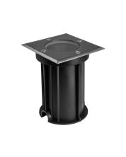 LED Ground Spot GU10 Square IP67 110x110x140mm Grey – with through-wiring