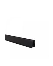 Flush-mounted rail 48V 1 meter Black