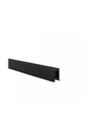Flush-mounted rail 48V 2 meters Black