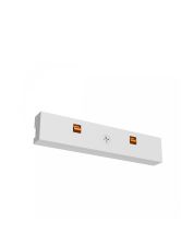 Straight electric rail coupler for narrow rail 48V White