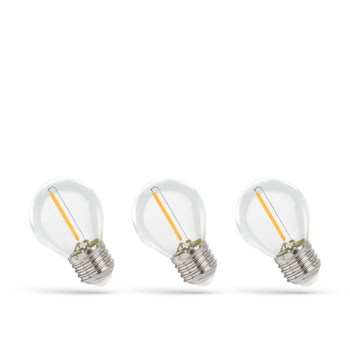 LED E27 G45 golf ball bulb 3-pack 1W K2700 60lm – photo 2
