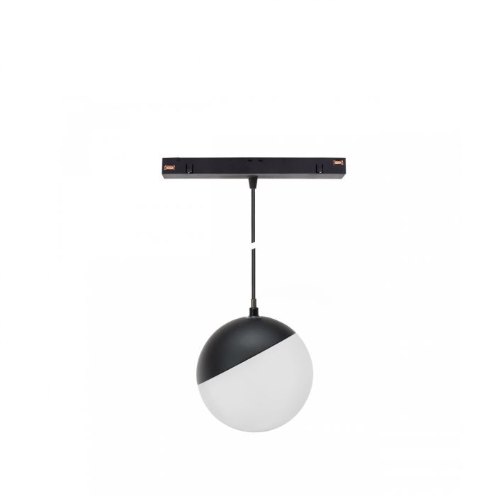 LED globe pendant lamp for track 6W CCT 48V Ø100 mm dimmable Black