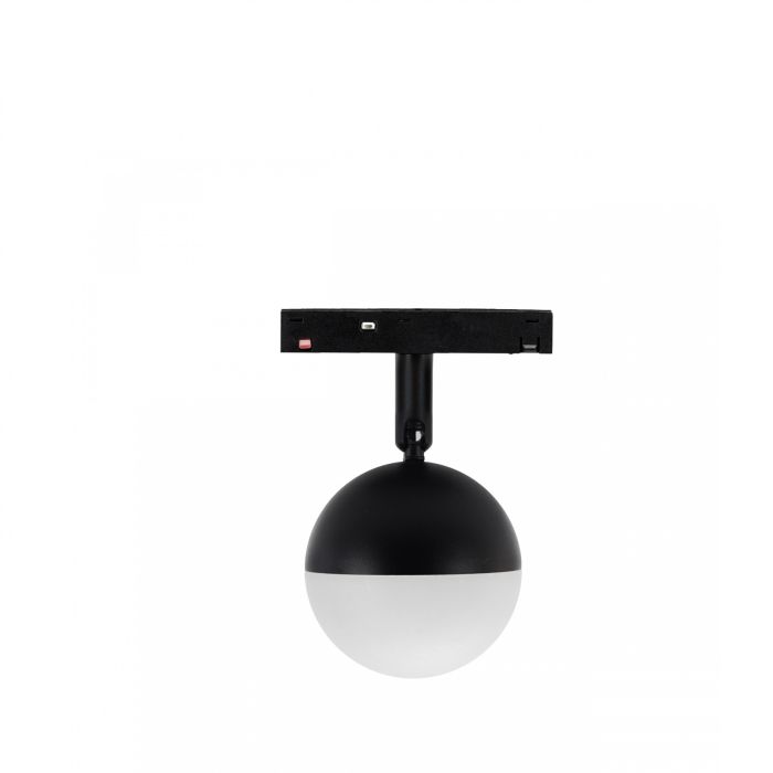 LED globe luminaire for track 10W K2700 48V Ø90 mm Black