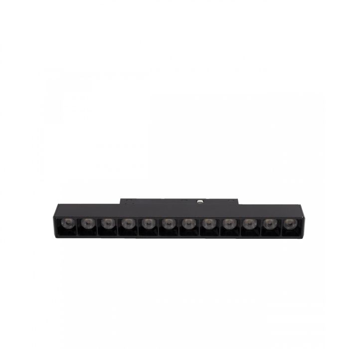 LED grid luminaire for track 12W K4000 48V 220 mm Black