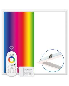 LED Panel 62x62 cm | 40W | RGB+CCT 3000K-6000K | Dimmable | Remote Control