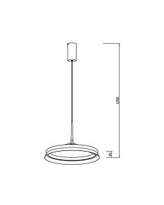 LED Pendant Light Ring Ø50 cm | 50W | 5500 Lumens | CRI90 | CCT 2700K-4000K | Black