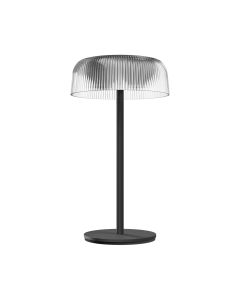 Rechargeable LED outdoor table lamp – solar + USB-C – warm white – 200 lumens – IP44 – black