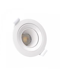 Recessed spot GU10 – round – white – adjustable – IP20 – Ø86×34 mm – without bulb