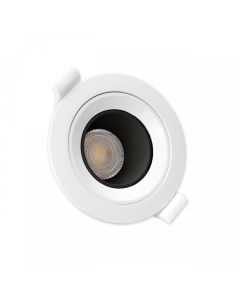 Recessed spot GU10 – round – black – adjustable – IP20 – Ø86×34 mm – without bulb