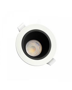 Recessed spot GU10 – round – white/black – anti-glare – IP20 – Ø95×46 mm – without bulb