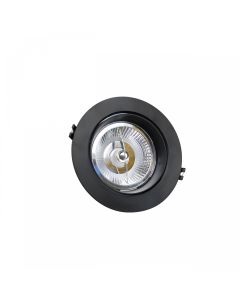 Surface-mounted spot AR111 GU10 – round – black – IP20 – Ø165×41 mm – without bulb