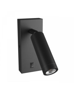 Wall spotlight GU10 (MR11) with switch – IP20 – black