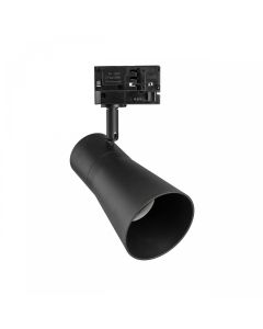 3-Phase Track Spotlight GU10 Black – 80×140×180 mm