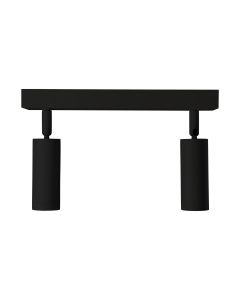 Surface-mounted spot MR11 2 heads – black – adjustable – IP20 – 260×54×160 mm – without bulb