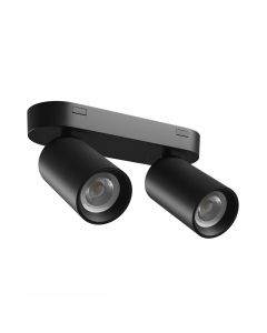 Surface-mounted spot GU10 2 heads – black – IP20 – 220×70×135 mm – without bulb