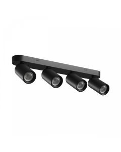 Surface-mounted spot GU10 4 heads – black – IP20 – 480×70×135 mm – without bulb