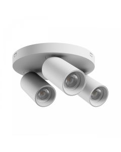 Surface-mounted spot GU10 3 heads – round – white – IP20 – 220×134 mm – without bulb