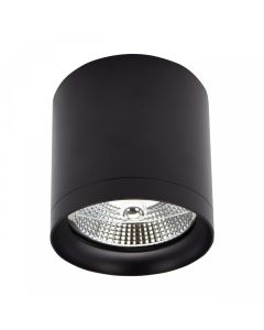 Surface-mounted spot AR111 GU10 – round – black – anti-glare – IP20 – 118×110 mm – without bulb