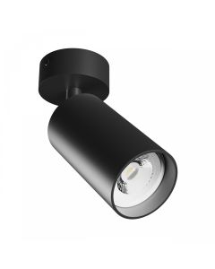 Wall light GU10 – round – black – IP20 – 55×100×165 mm – without bulb