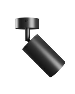 Wall light GU10 – round – black – IP20 – 55×100×165 mm – without bulb