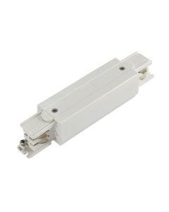 1-phase power feed for track system – white