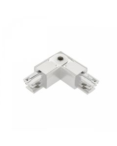 3-Phase Rail Connector Adjustable Left White