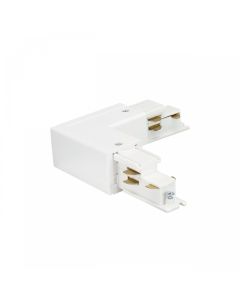 3-Phase Rail Connector Adjustable Left White – DALI