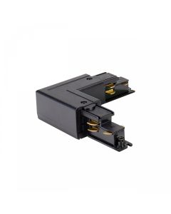 3-Phase Rail Connector Adjustable Left Black – DALI