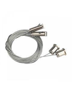 Universal Suspension Kit with Galvanised Steel Cable 1.5 m – Pack of 2 – Silver