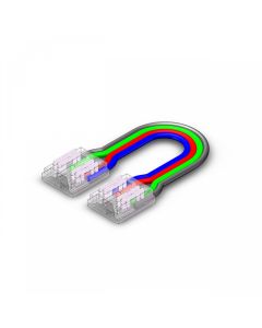 Strip-to-strip connector with cable for COB RGB LED strip – 10 mm
