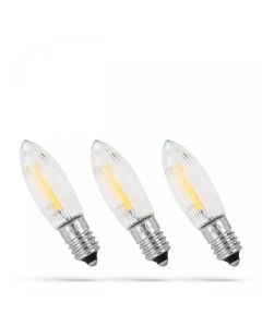 LED Christmas Tree Candle Bulb E10 10–55V 0.2W K2200 – Pack of 3