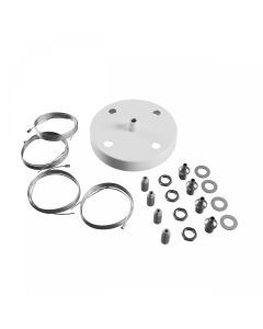 Suspension kit with 4 cables (1 m) for ceiling light – white – Ø98×27 mm