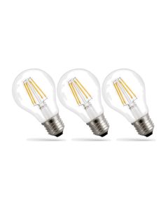 LED E27 A60 filament bulb 3-pack 7W K2700 770lm