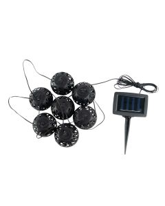 Solar LED string light with 7 lanterns – warm white 1800K, 4.8m, IP44 water-resistant, rechargeable