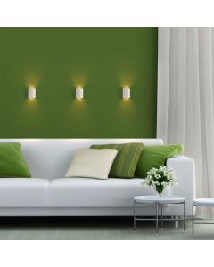 Wall light G9 – cylinder – white/gold – IP20 – 101×81×100 mm – without bulb