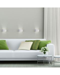 Wall light G9 – oval – white – IP20 – 80×80×160 mm – without bulb