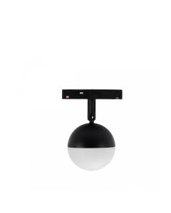 LED globe luminaire for track 10W K2700 48V Ø90 mm Black