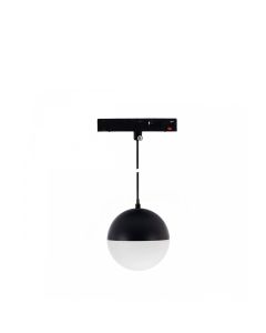 LED globe pendant lamp for track 10W K2700 48V Ø90 mm Black