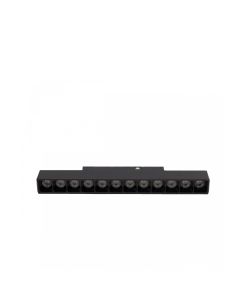 LED grid luminaire for track 12W K2700 48V 220 mm Black