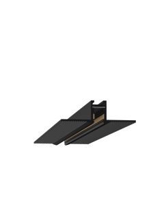 Frameless flush-mount track 48V 2 meters Black