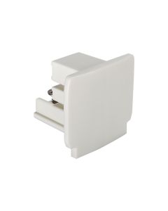 3-Phase Rail End Cap White