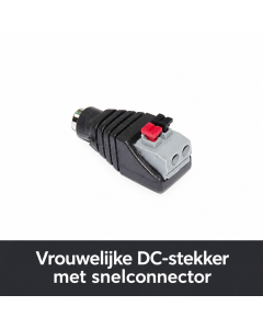 Female DC plug with quick connector