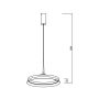 LED Pendant Light Ring Ø50 cm | 50W | 5500 Lumens | CRI90 | CCT 2700K-4000K | Black – photo 2